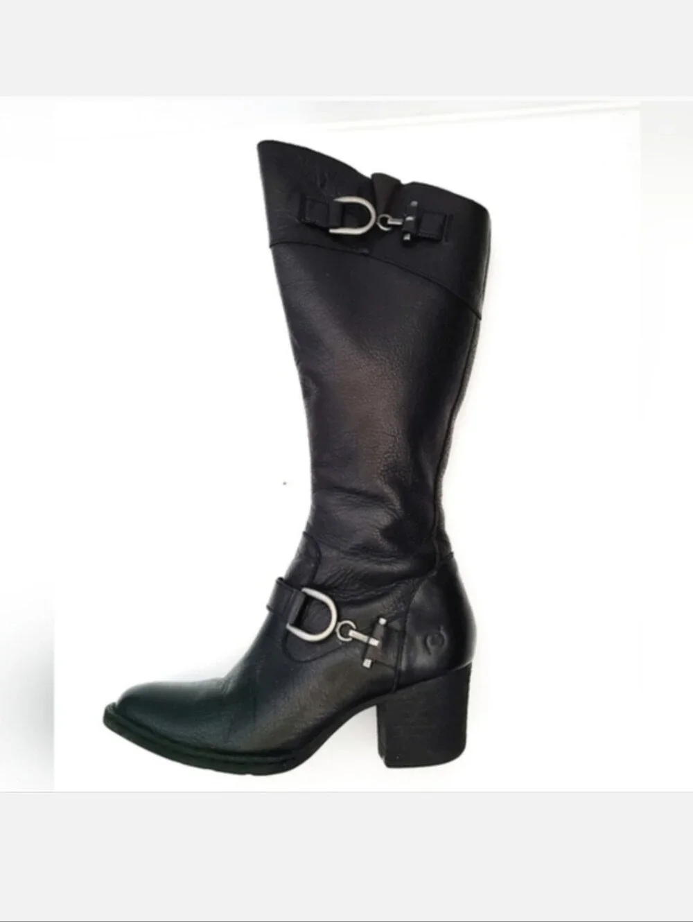 BORN Shaylee Tall Black Leather Boots